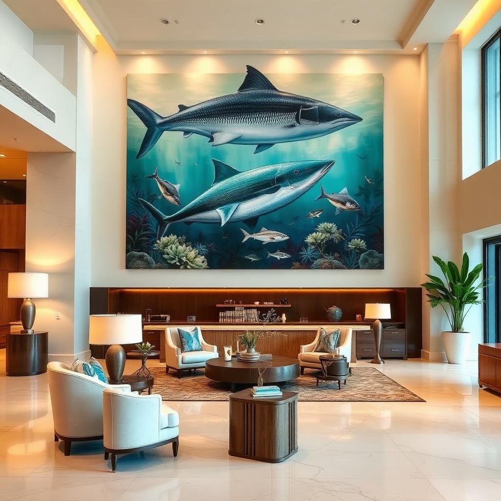 Hospitality Spaces styled with Steele Creek Art